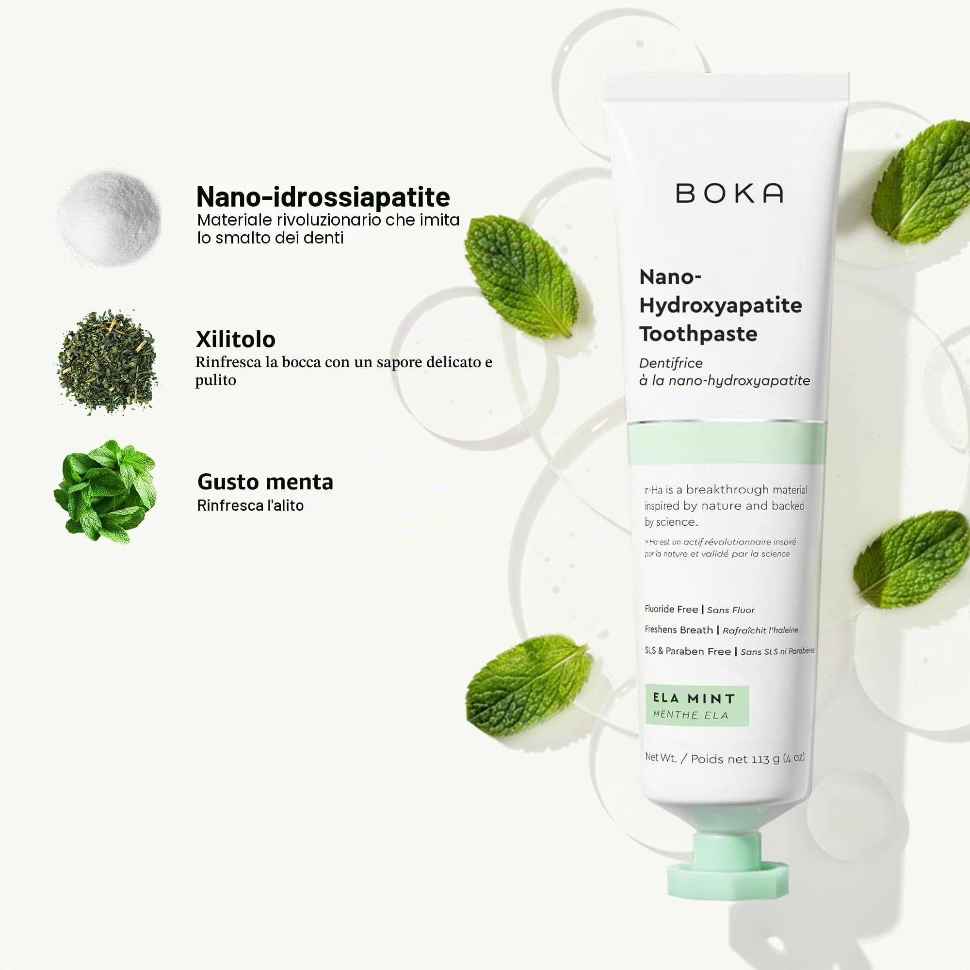 Revive MD- Boka dentifricio privo di fluoruro nano idrossiapatite, rimineralizzante, denti sensibili, sbiancamento