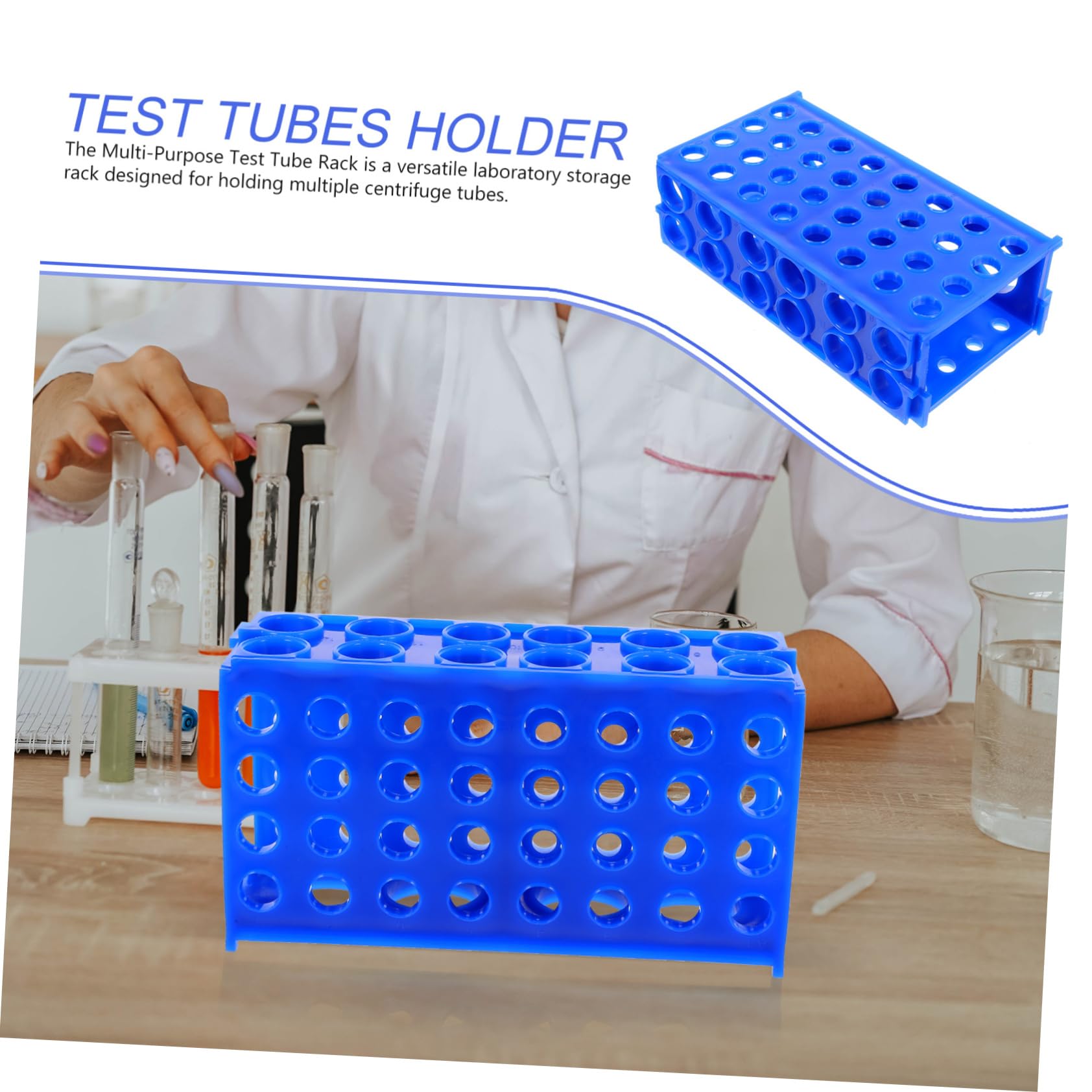 ULTECHNOVO Gradilla Para Tubos De Ensayo De 5 Piezas Riñonera Para Tubos De Muestra Soporte Para Accesorios De Laboratorio Almacenamiento Que Ahorra