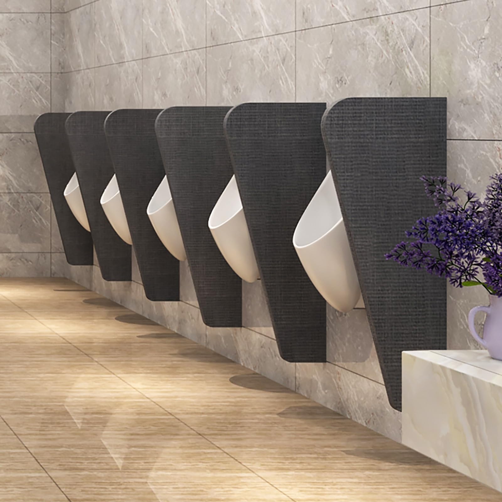 SXDMOUBK Men's Wall-Mounted Urinal Privacy Partition for Schools, Shopping Malls, Public Places(Gray, 2PCS)