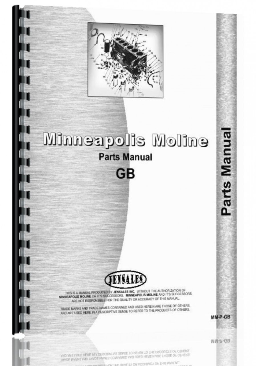 Minneapolis Moline GB Tractor Parts Manual