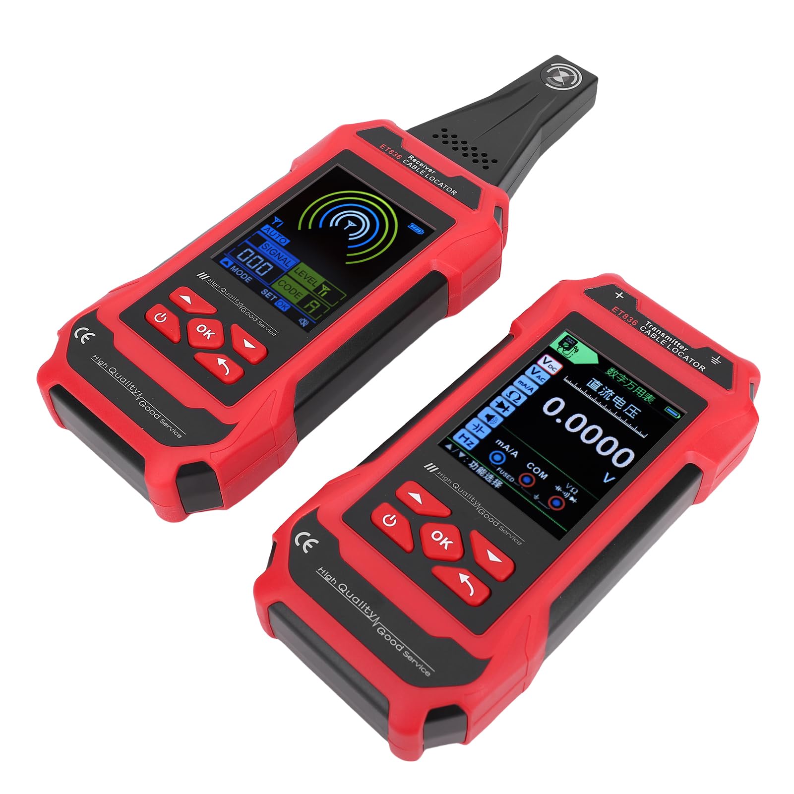 Generic Cable Locator AC DC Circuit Tracer and Breaker Finder, Wall Cable Detector and Underground Locator Kit with Flashlight, Breakpoint Short Open Circuit Detect Finder