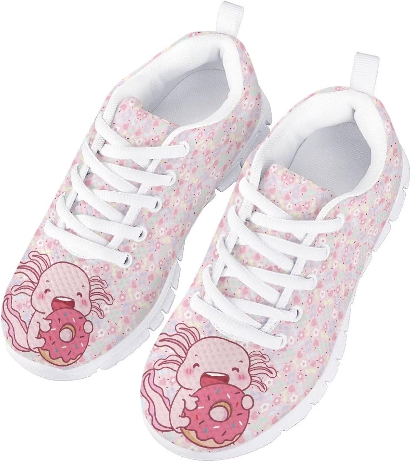 Children's Animal Sneaker Comfortable Breathable Walking Shoes for Litter Kids Anti-Skid Lace-Up Outdoor Tennis Sneaker for Big Kids US 11-5
