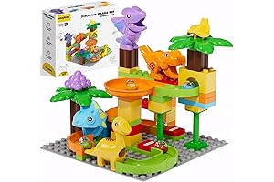 Montessori Dinosaur Marble Run Building Blocks 108 Pcs