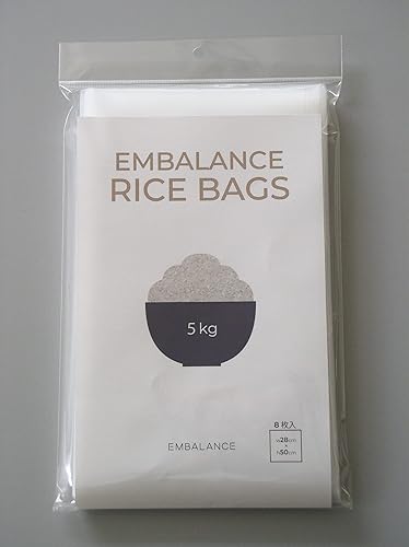 Willmax Embalance T12212 Rice Bags, 11.0 lbs (5 kg), Pack of 8, Made in Japan, Transparent, 11.0 x 2.0 x 0.04 inches (28 x 50 x 0.09
