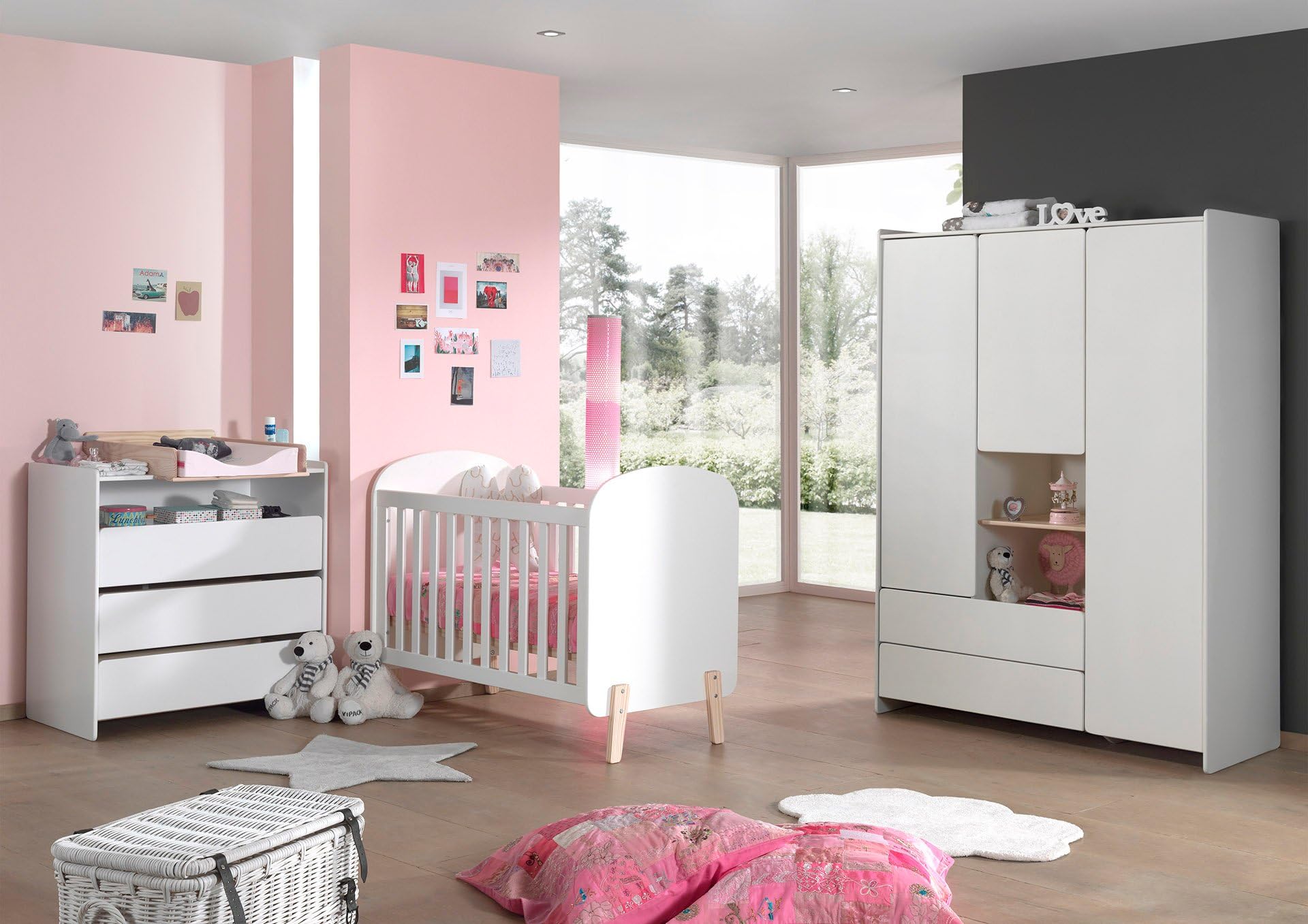 Vipack Kleiderschrank 3-TRG. Kiddy, weiß