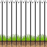 Vista 14 de Pack de 6 postes para luces de cadena, poste de luz de cadena para exteriores de 10 pies con horquilla de metal con soporte ajustable