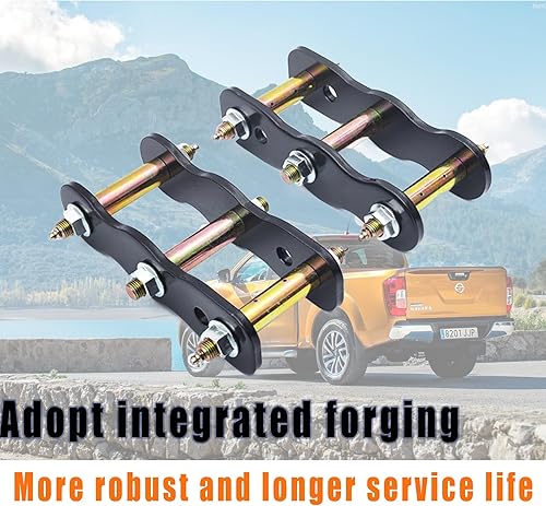 Miniatura 3 de Grilletes engrasables de elevación trasera de 2 "para NAVARA D23 NP300 4WD 2015+,Kit de elevación de cuerpo de grillete de resorte de hoja 4x4