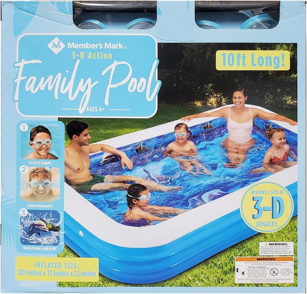 Member's Mark Family Pool 120 x 72 x 22 inches