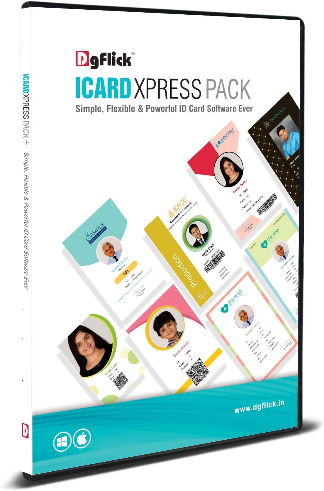 DgFlick Icard Xpress Pack (ID Card Designing Software with QR & Barcode) | ID Card Templates | Custom ID Design | Photo ID Integration | Barcode Generation | QR Code Support | Security Features | Employee Badge Creator | Custom Logos & Branding | Cardholder Information Fields | Text & Font Customization | Smart Card Integration | Photo Cropping Tools | Batch ID Creation | Multi-size ID Card Design | Watermark Protection