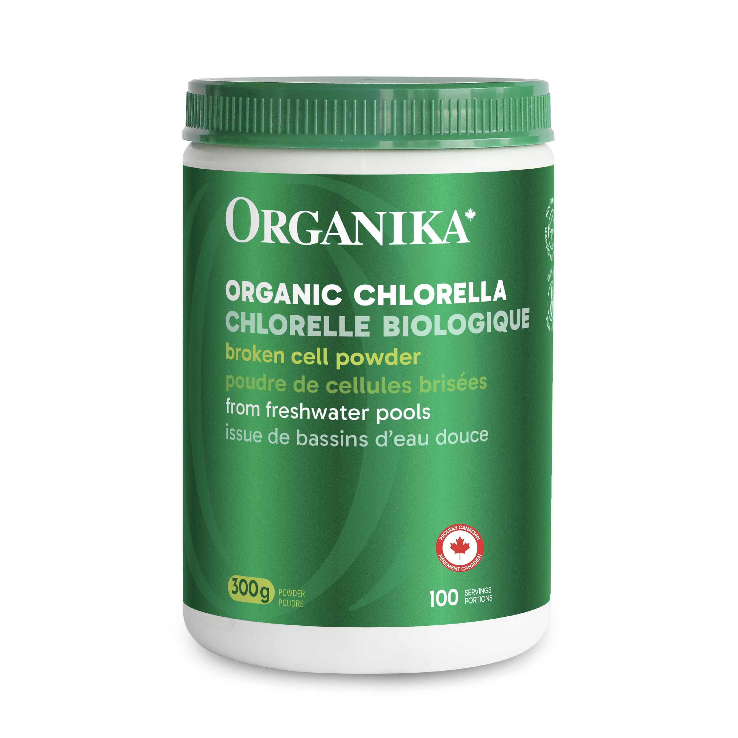 Organika Chlorella Certified Organic Powder- Broken Cell Wall for Enhanced Bioavailability, Extensive Nutrient Profile, Alkalining, Detoxify- 300g