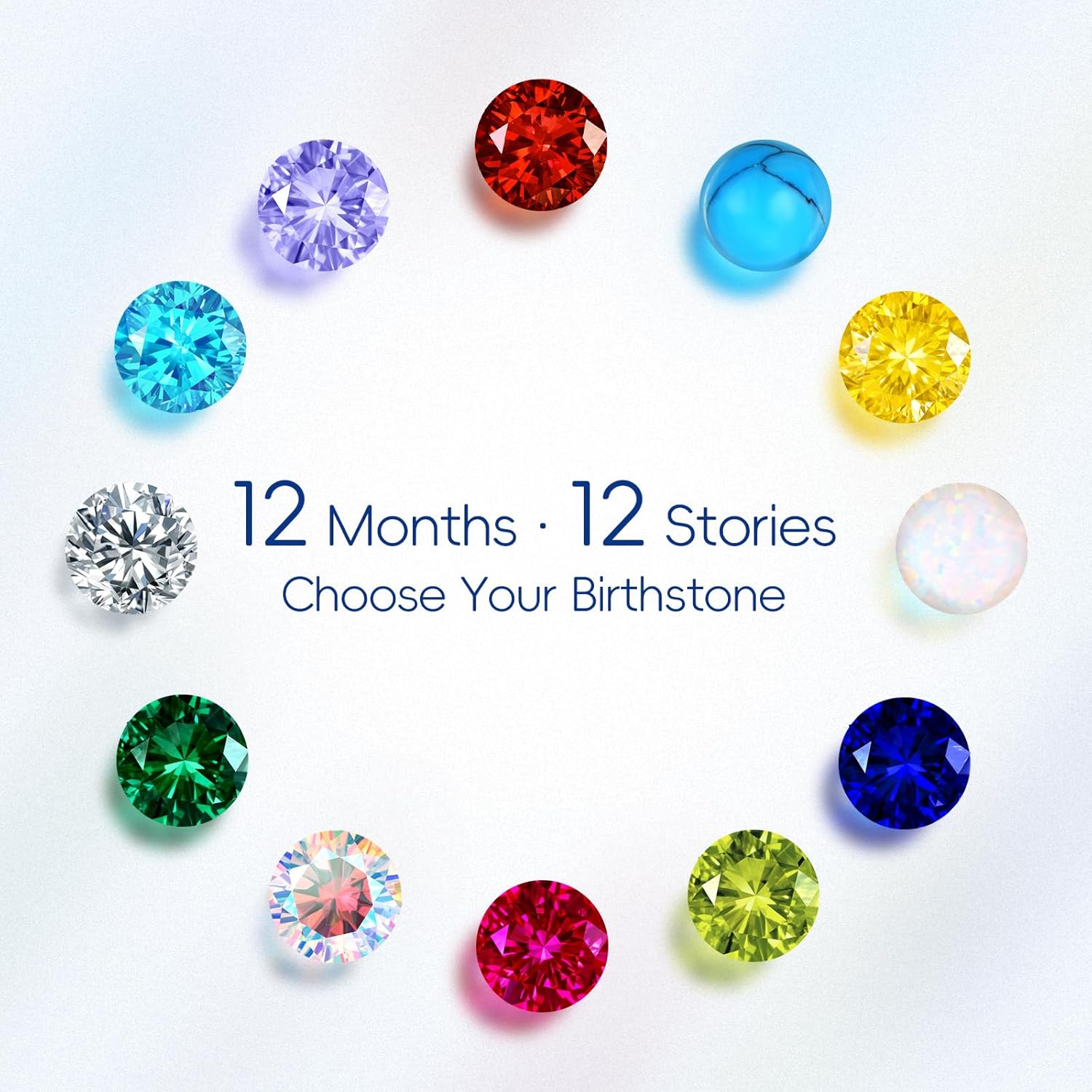 KSTYLE Gold Birthstone Necklace for Women 14K Gold Plated 925 Sterling Silver Pendant Necklaces for Women Dainty Personalized Round Gemstone Jewelry Birthday Gifts for Her Wife Mom Daughter - Image 6