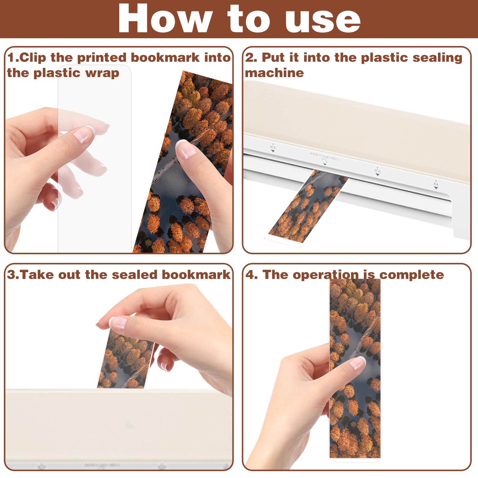 120fundas para marcapáginas, Hot Laminator Sleeves hojas laminadas para marcapáginas adecuadas para proteger bolsas de laminación, fundas para marcapáginas lucencyes compatibles