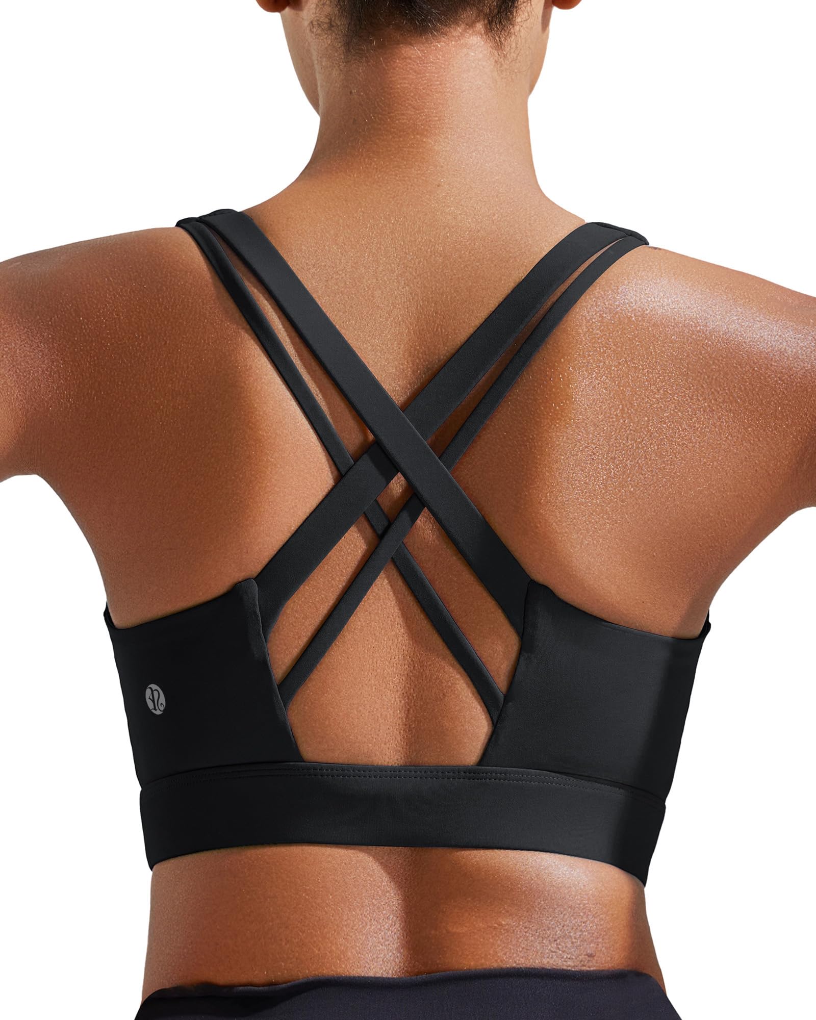 RUNNING GIRL High Impact Sports Bra for Women,Criss-Cross Back Top with Moulded Cups Womens Sports Bra High Support