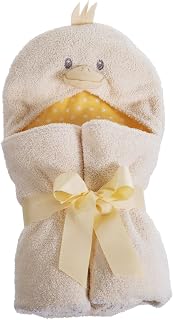 Bieco 38140135 - Baby Hooded Towel End, Beige and Yellow, Approx. 100 x 75 cm
