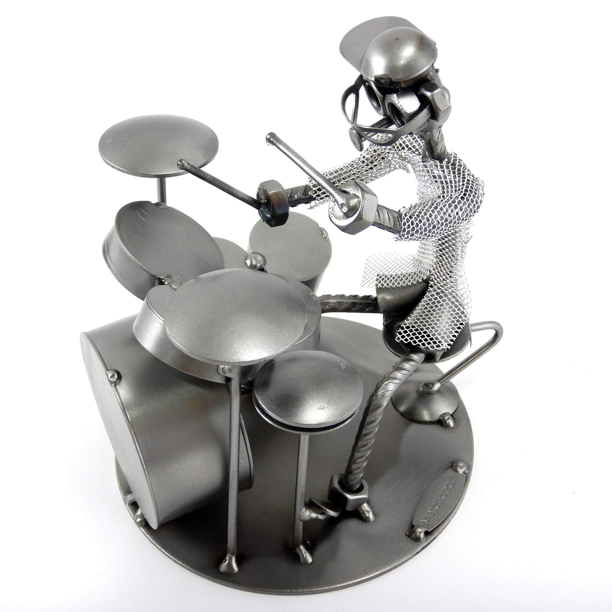 BATTERISTA IN METALLO CON VITI BULLONI CHIODI DI METAL IDEA - IDEA REGALO ORIGINALE - 100% ARTIGIANALE - MADE IN ITALY - PERSONALIZZABILE