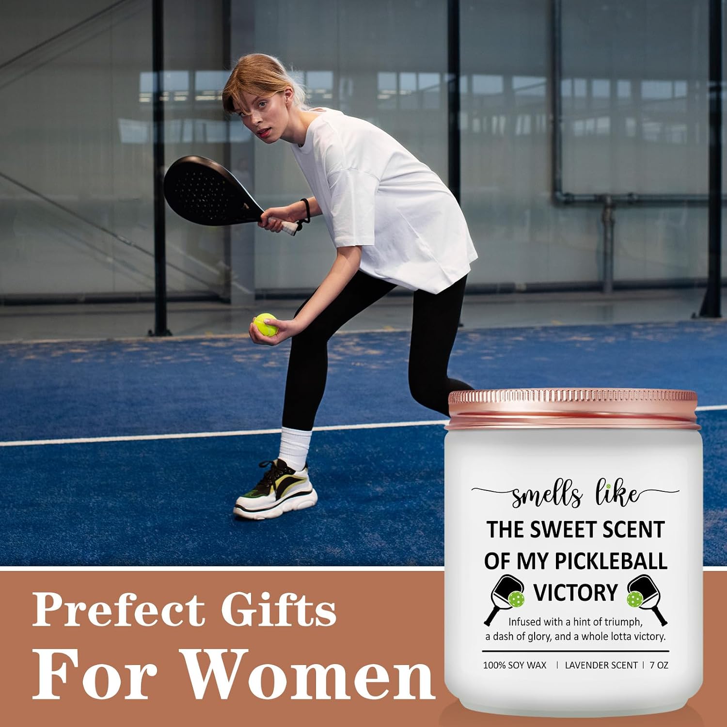 Pickleball Gifts for Women, Men - Pickle Ball Accessories Candle image 3