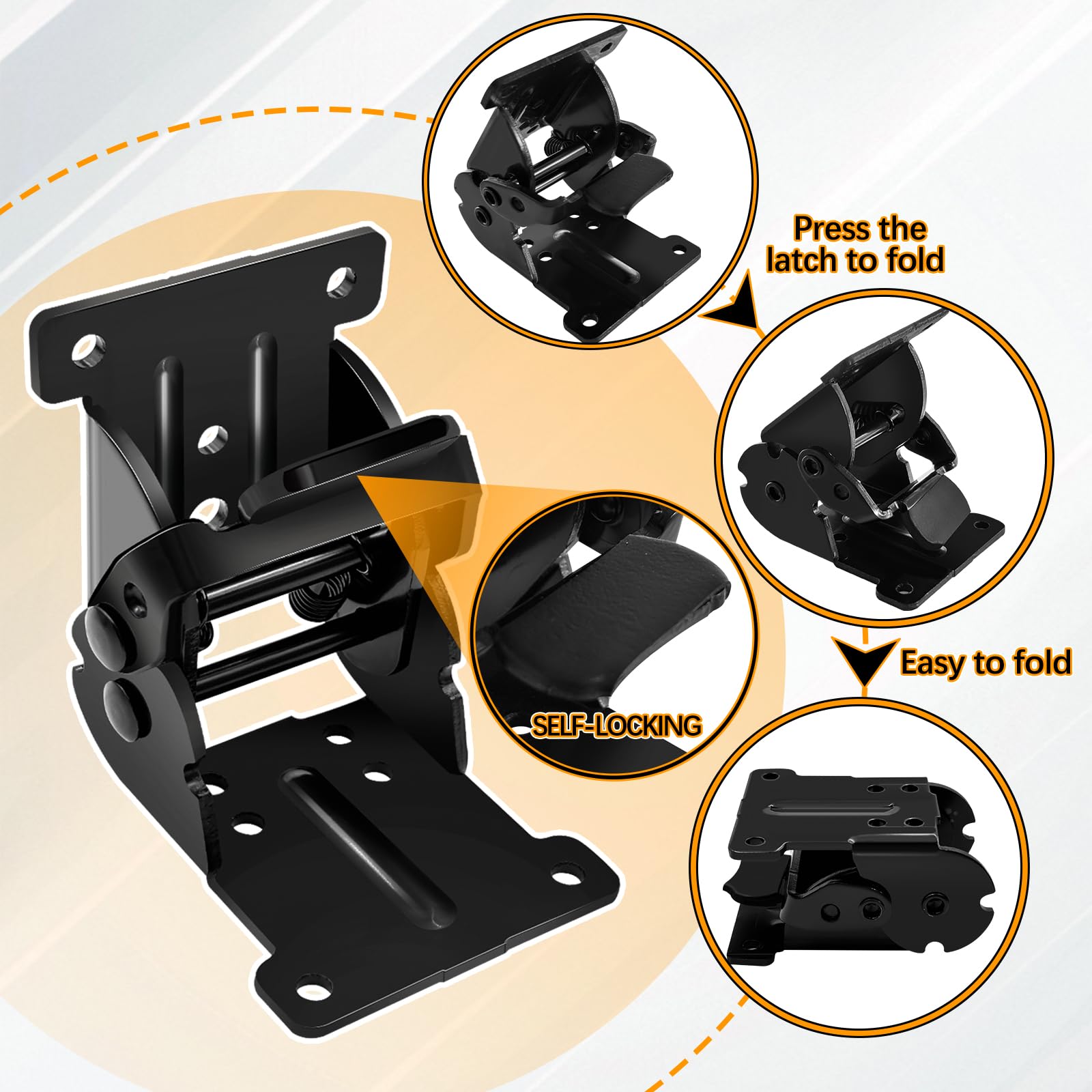 4 Pack Locking Hinge for Folding Table Brackets 1