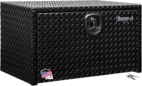 Miniatura 10 de Buyers Products 1725115 - Caja de herramientas de aluminio con banda de rodadura de diamante negro, 18 x 18 x 60 pulgadas, fabricada en los Estados