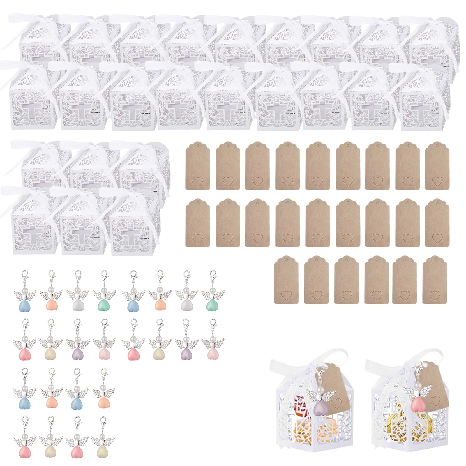 Boite Dragées Communion et Baptême,Boîtes à dragées baptême - Sujet Bapteme Garcon, Contenants pour Dragee Bapteme, Urne Baptême, parfaites pour Toutes cérémonies de Baptême et Communions