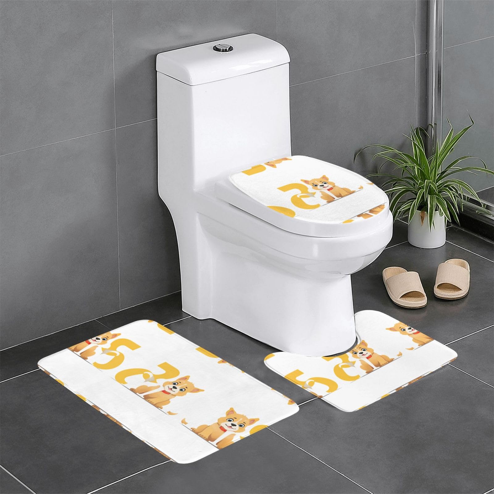 Tapis de salle de bain antidérapant WHJDPP lot de 3 absorbant et sécurisé