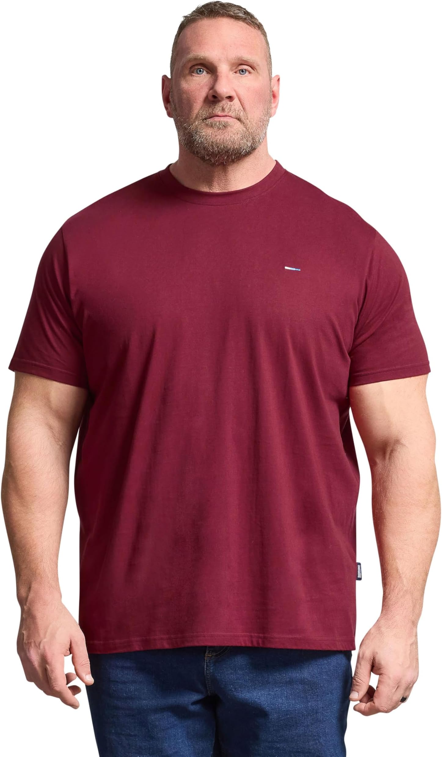 Big & Tall Core Essential Everyday Tee Crew Neck Short Sleeve T-Shirt Top - Men's Longer Length 100% Cotton - M to 8XL
