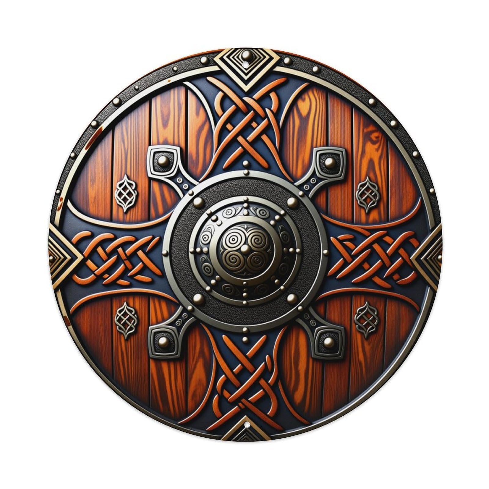 Celtic Knot Wood Metal Design Metal Tin Sign Vintage Garden Bedroom Cafe Bar Man Cave Home Wall Decor Metal Poster 8x8 inches