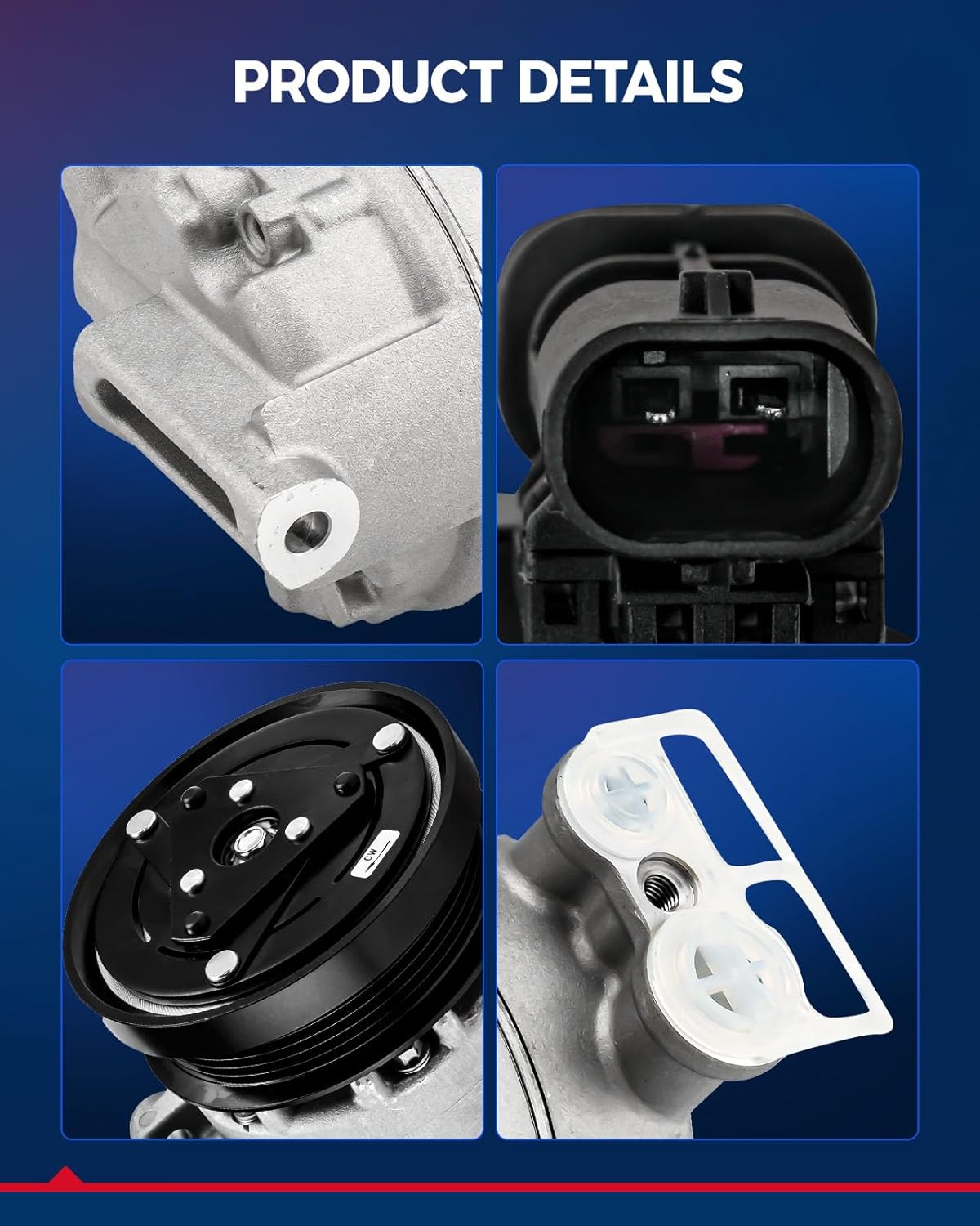 KAX 23333535 Air Conditioning AC Compressor for Buick Envision 2016-2020, Chevy Equinox 2018-2020 2.0T, GMC Terrain 2018-2020 2.0T