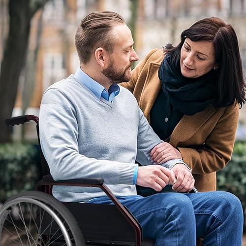 Miniatura 3 de Magshion Silla de ruedas plegable autopropulsada para adultos, 300 libras, silla de ruedas todo terreno resistente con asiento de 17 x 16 pulgadas,