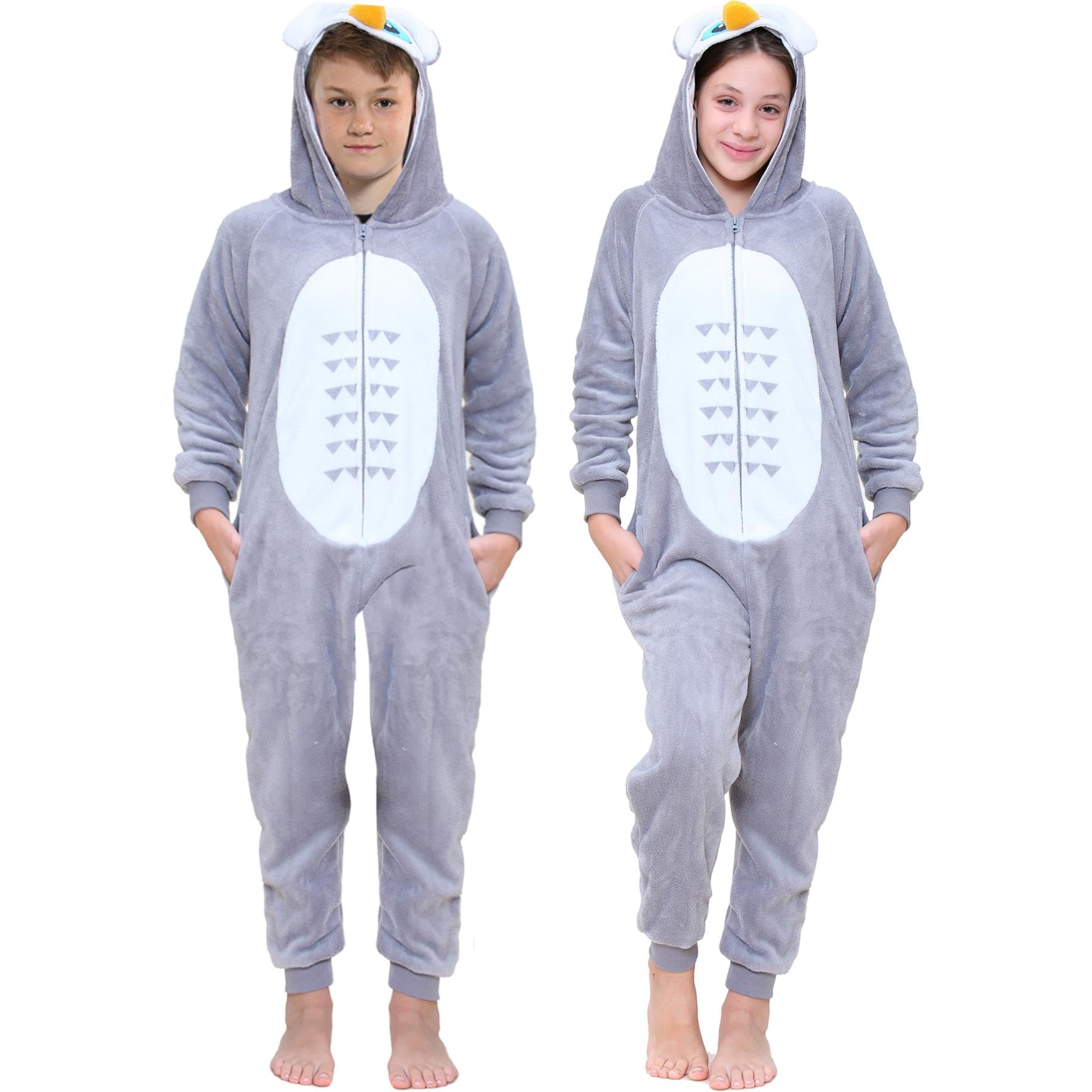 A2z 4 Kids Unisex Kids Owl Girls Boys Costume Jumpsuits Soft Plush Fleece Playsuit Kids Animal Hooded - E.soft ._3-4