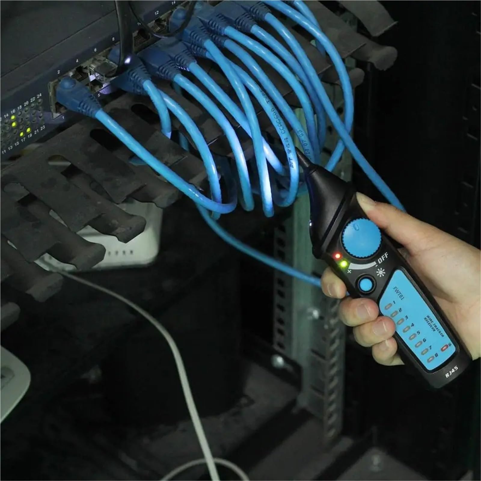 Localizzatore di Cavi, Localizzatore di cavi rete RJ45 LAN Finder Segnale RJ11 Cavo telefonico TV Linea elettrica Tester 5G Cat5 Cat6