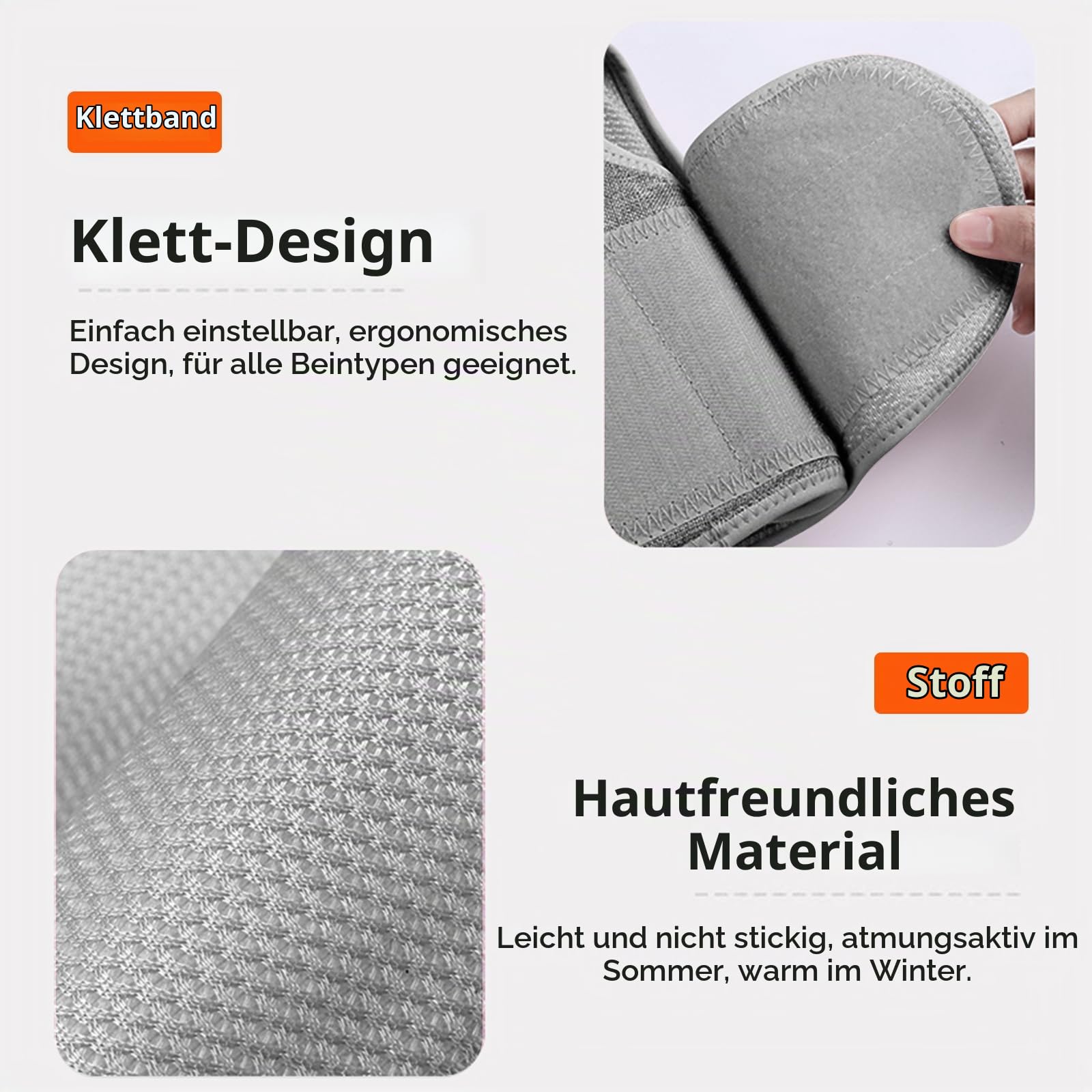 Kabelloses Beinmassagegerät, Wadenmassagegerät mit Heizung und Luftkompression, Heißdruckmassagegeräts mit 3 Modi und Heizfunktion, Muskelentspannung, für Oberschenkel, Waden, Knie