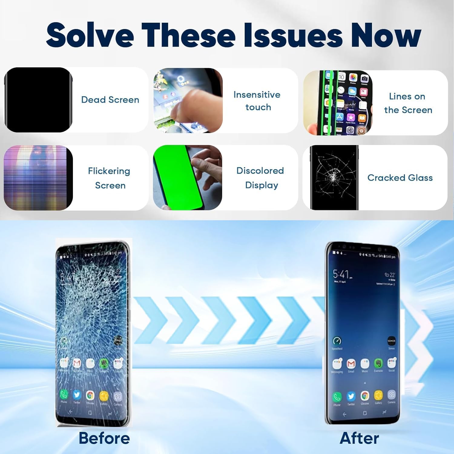 Mail-in Repair Service with Original OEM Pull Screen Replacement for Samsung Galaxy S22 Ultra 6.8'' Digitizer Touch Assembly SM-S908/U/U1/B/DS/W (Repair Service, Not DIY Kit)