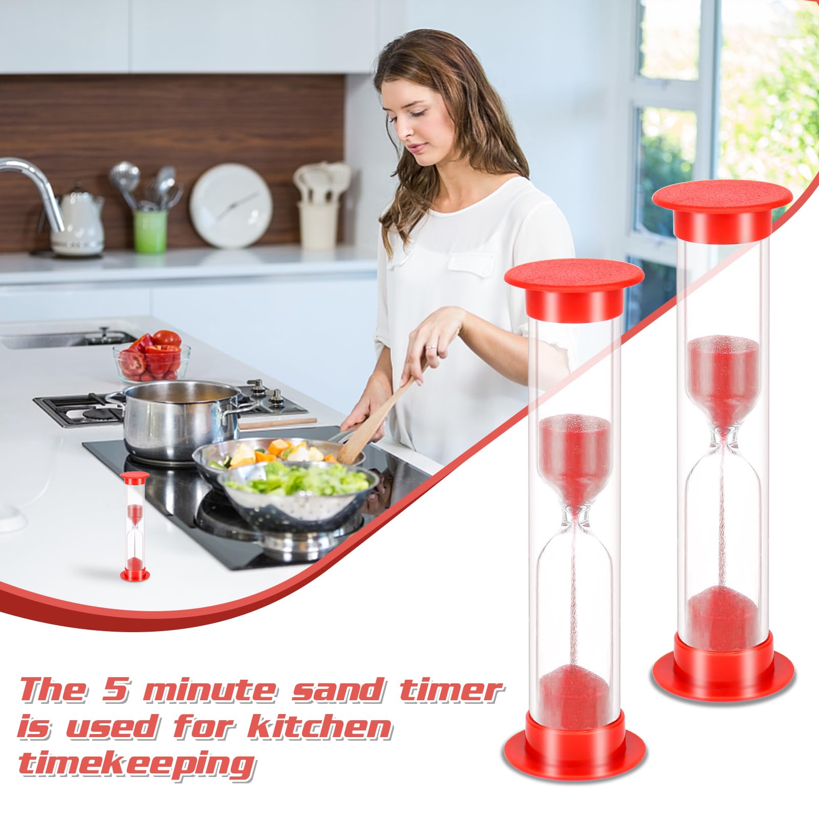 Kids Sand Timer 24 Pcs 5 Minute Sand Timer Plastic Sand Timer Mini ...