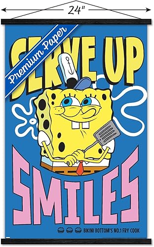 Miniatura 3 de Trends International Nickelodeon Spongebob - Serve Up Smiles Wall Poster, 22.37" x 34.00", Premium Print and Black Hanger Bundle