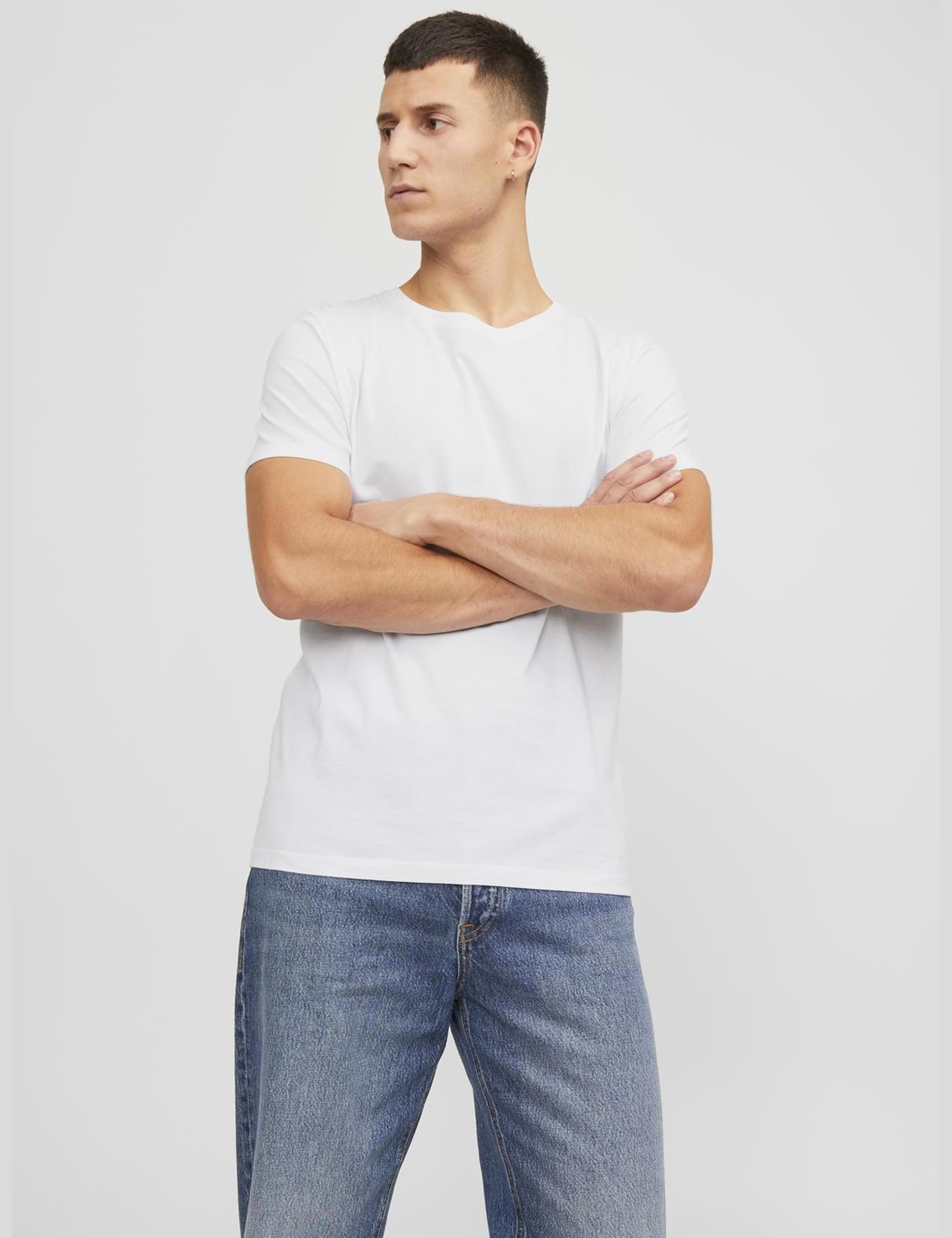 JACK & JONES 5er Pack Herren Shirts T-Shirt JJENOA Tee SS Crew Neck