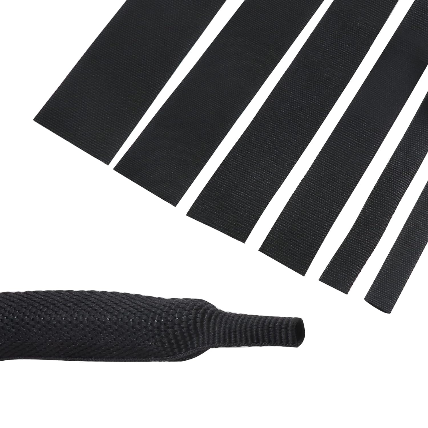 Sonoreboom 2 in 1 Heat Shrink Braided Sleeving Fabric TubingPerfectly fit Irregular