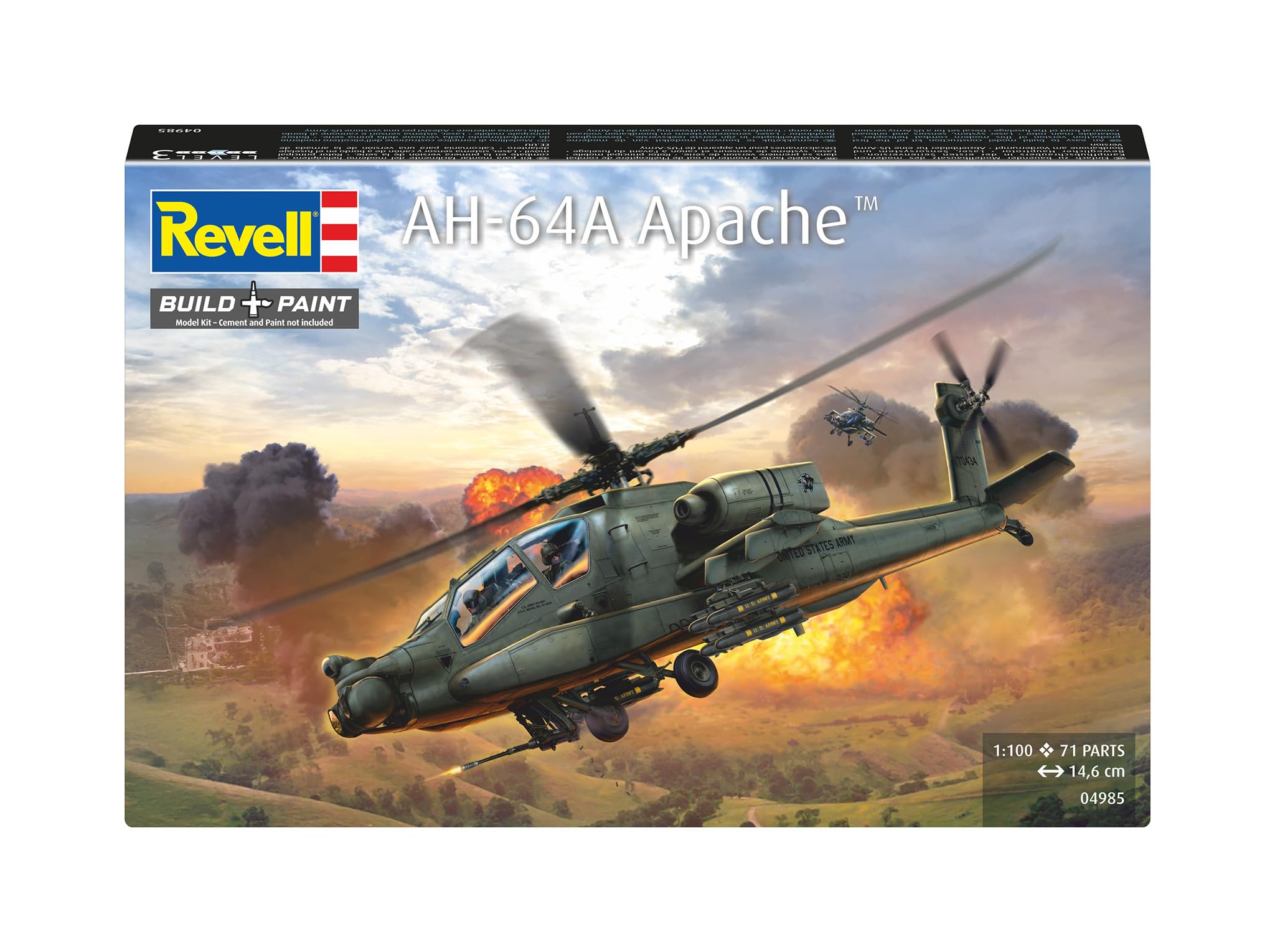 (未使用･未開封品)　ドイツレベル 1/100 アメリカ陸軍 AH-64A アパッチ プラモデル 04985 0pbj0lf Amazon | ドイツレベル 1/100 アメリカ陸軍 AH-64A アパッチ