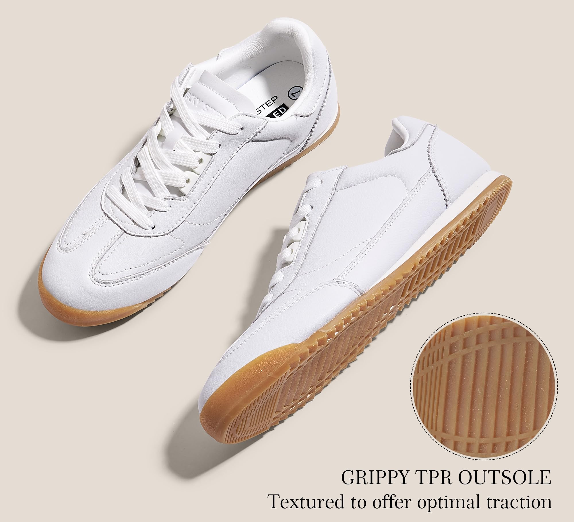 LUCKY STEP Modne trampki damskie neutralne wygodne buty do chodzenia biegania na siłownię