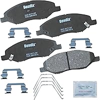 Vista 317 de Pastillas de Freno Delanteras Cerámicas Bendix Priority1 CFC430A para Modelos Selectos INFINITI G35, I30, Nissan 350Z, Altima, Juke, Maxima, Sentra