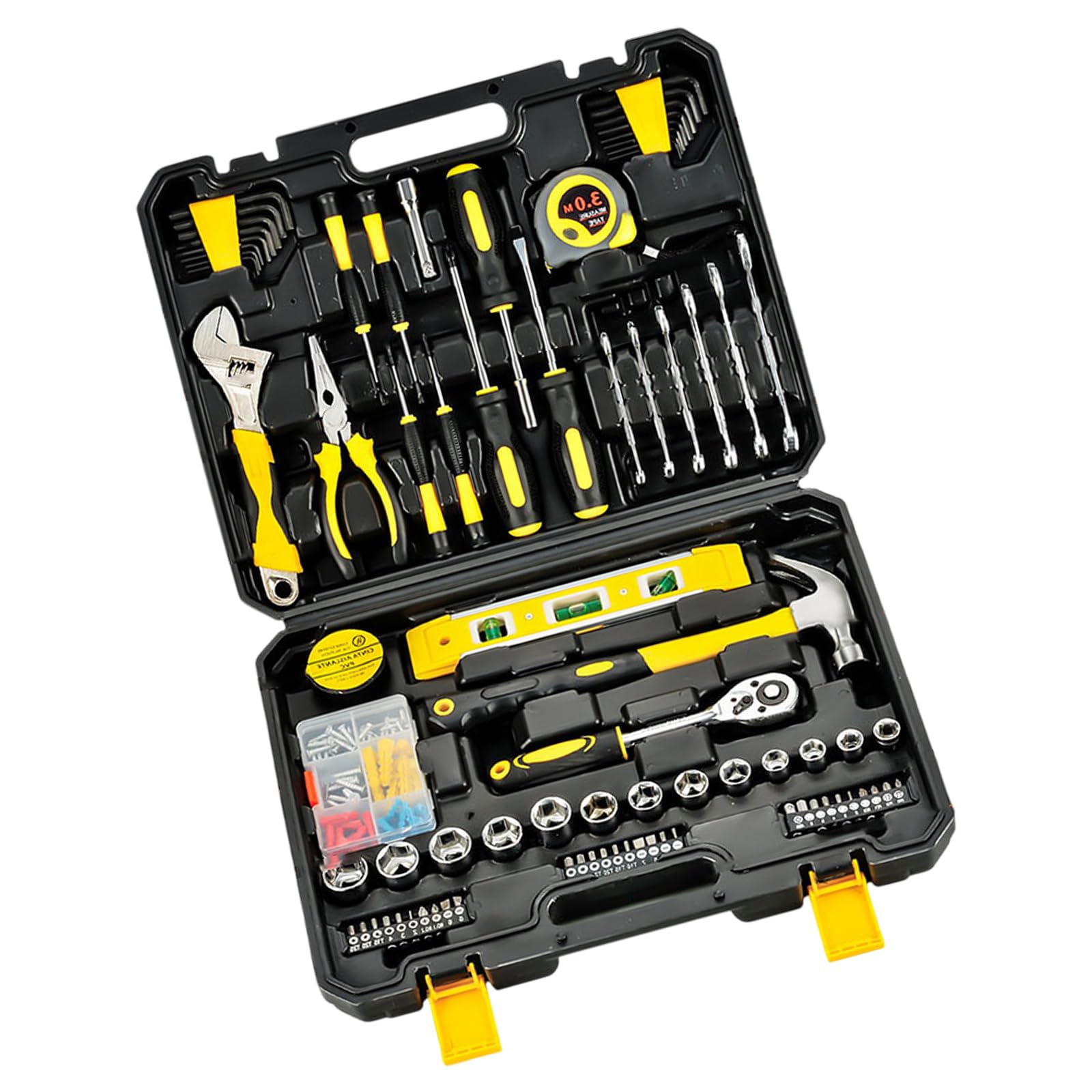 Tsophreniq 108Pcs Household Hand Tool Set Combination Package Mixed Set Home Hardware Maintenance Woodworking Garden Manual Combination