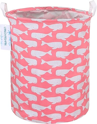 Canasta Langyashan de almacenamiento, plegable, organizador de tela de lona, para dormitorio, ropa, habitación del bebé, juguetes y de regalo