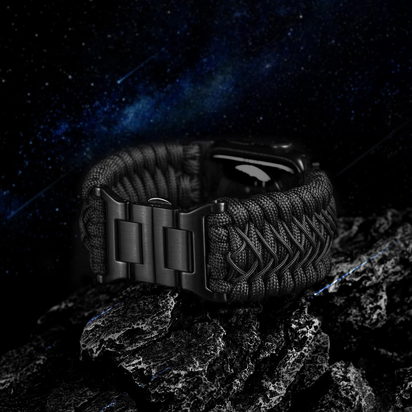 Tefeca Titan Series Paracord Band Compatible with Apple Watch Ultra 2/Ultra 49mm, Series 10 46mm, Series 9/8/7 45mm - Image 3