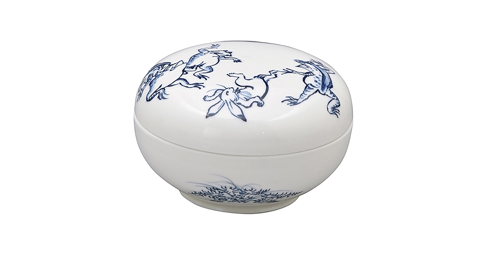 Amazon｜京焼 清水焼 陶あん窯 蓋物 鳥獣戯画 KTA695｜漬物器・漬物