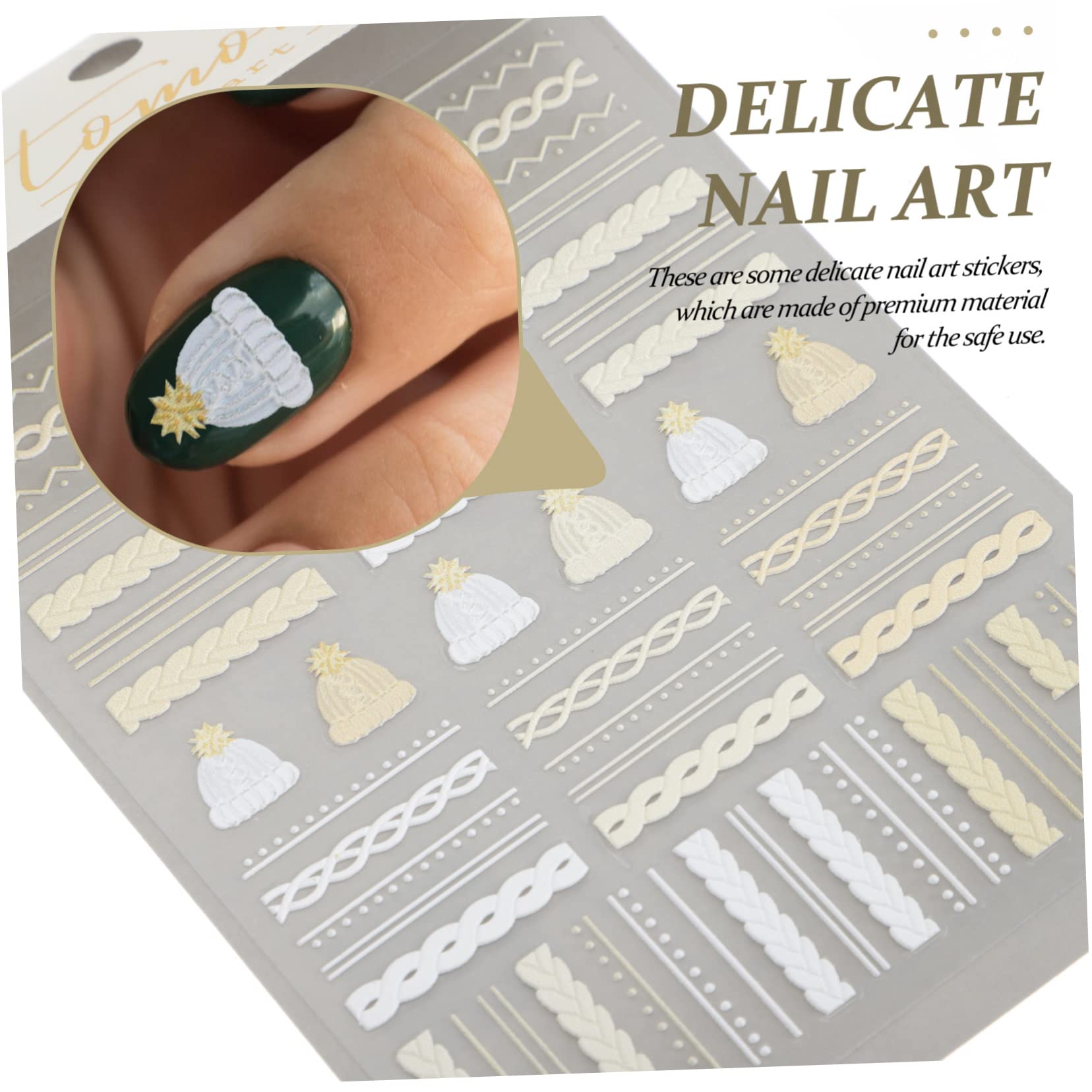 8 Set Adesivi per Unghie Natalizi con e Decorazioni Manicure Festive Design per Nail Art Diy Atmosfera Natalizia