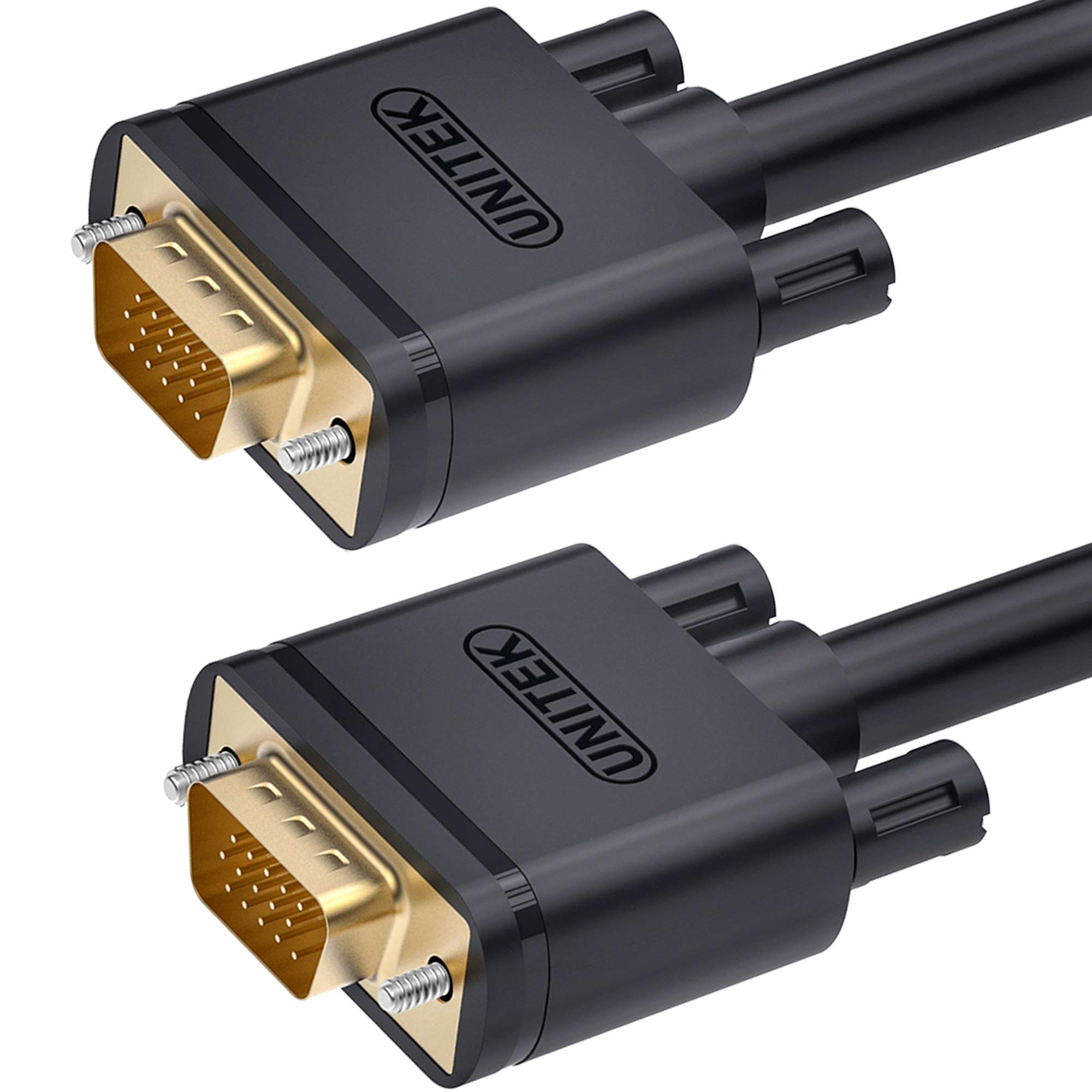 UNITEK VGA 5 m kablo, 1080P VGA/SVGA video monitörü, koaksiyel uzatma kablosu, HD 2 ferritli filtre/altın kaplama kontak/15 kutuplu HD fiş, projektörler, Hdtvler, ekranlar için uyumlu