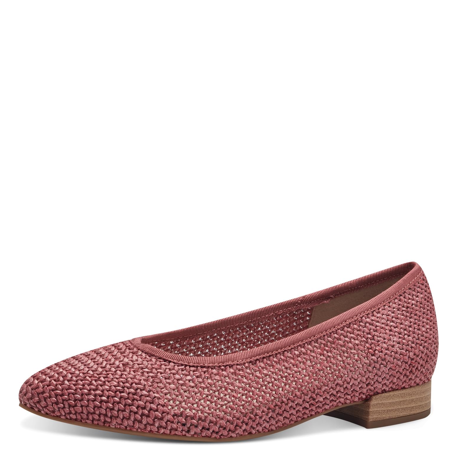 Jana Women’s Ballerinas with Block Heel Vegan, Rose, 6,5 UK