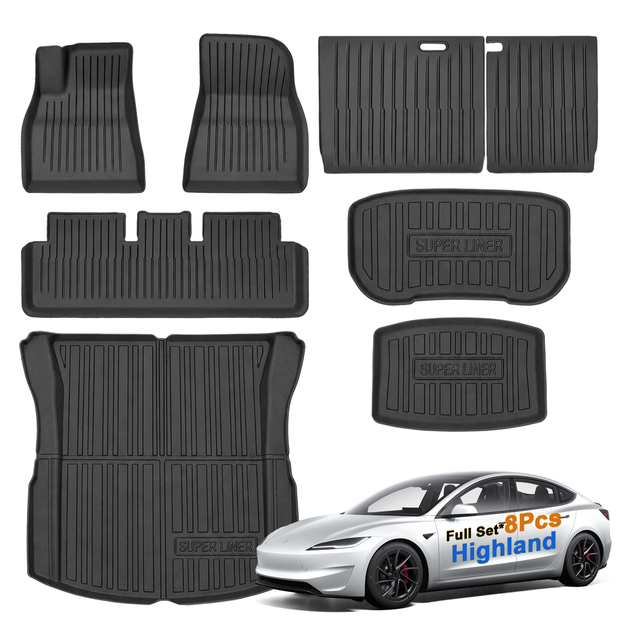 Amazon.com: SUPER LINER Tesla Model 3 Floor Mats 2025 2026 2024