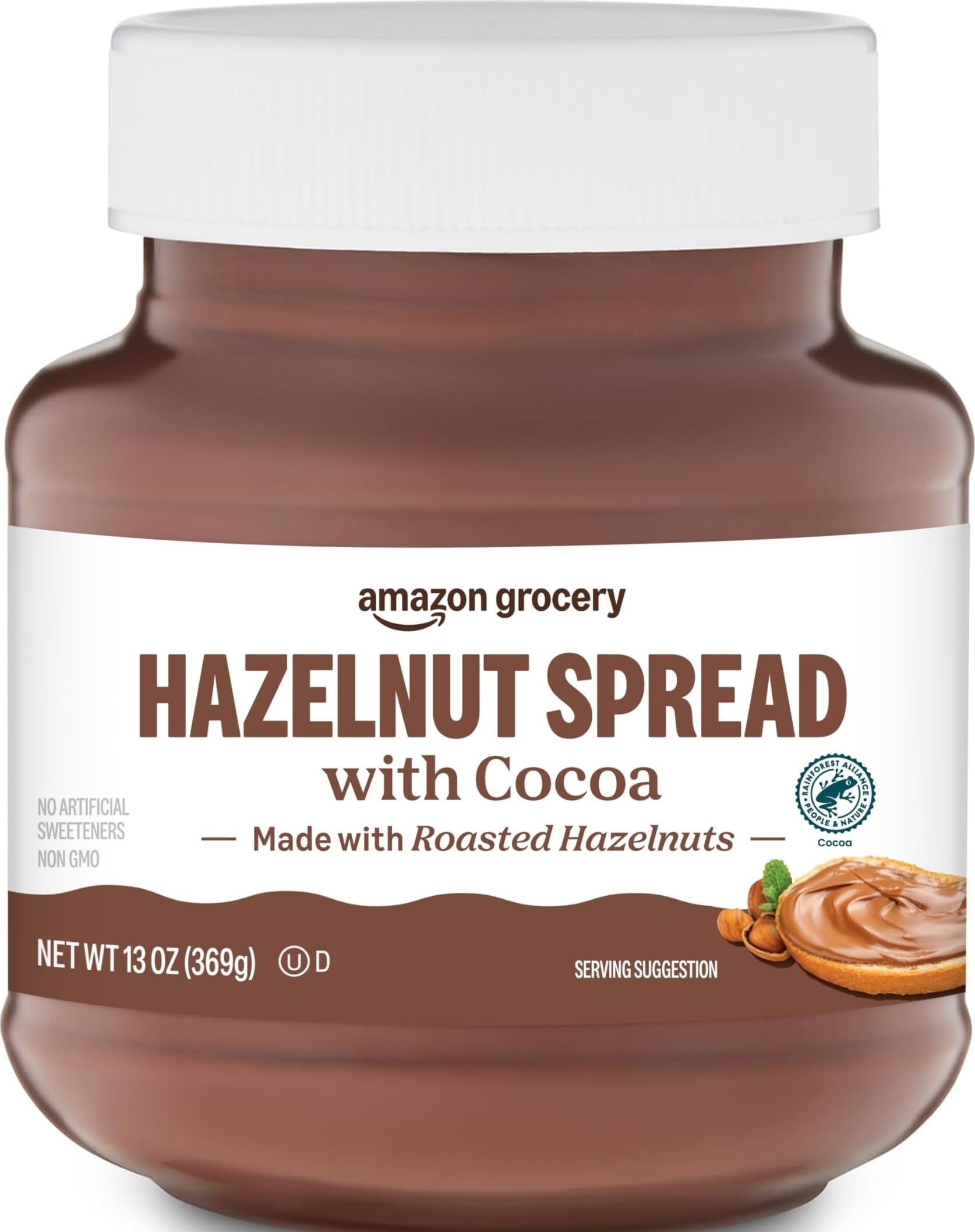Amazon Grocery, Hazelnut Spread With Cocoa, 13 Oz