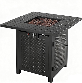 Arlopu 30-Inch Outdoor Propane Fire Pit Table