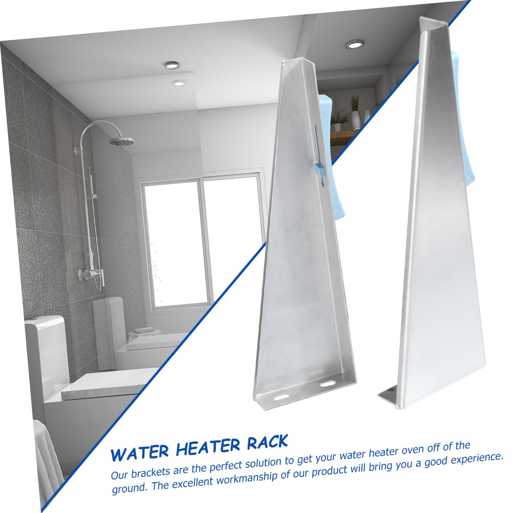 Estante para Calentador de Agua de Acero Inoxidable, Soporte Resistente Corrosión y Montaje en Pared, Paquete de 2 Piezas para Uso Doméstico